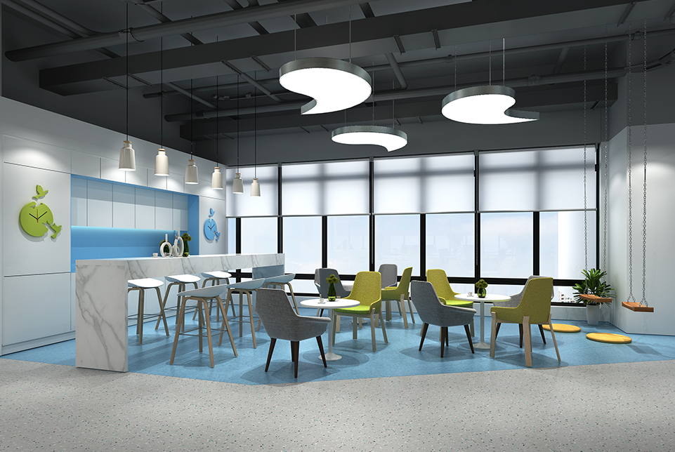 上海米哈游辦公室茶水休息區裝修設計效果圖