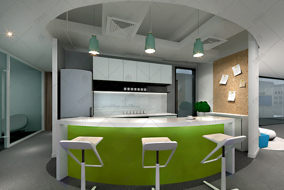 上海脈赫工業辦公室水吧裝修設計