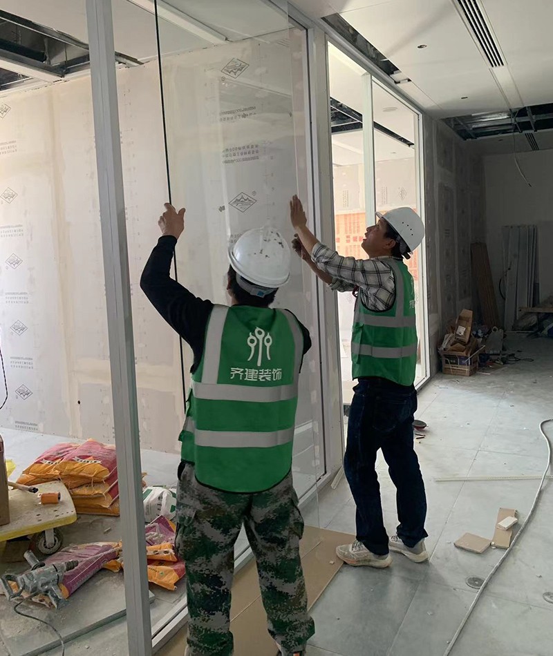 上海SK大廈辦公室裝修施工現場6 上海SK大廈辦公室裝修施工現場6