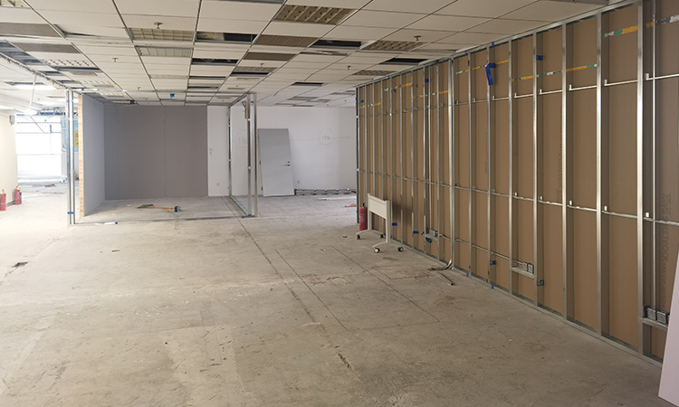 長寧世貿商城辦公室裝修施工現場4