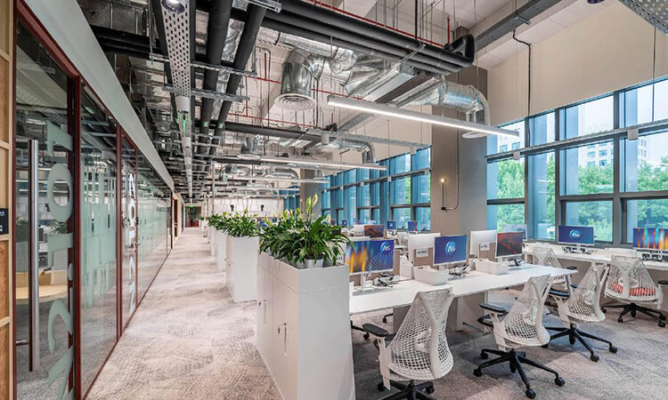 開放式員工辦公區(qū)裝修設(shè)計(jì)完工圖 開放式員工辦公區(qū)裝修設(shè)計(jì)完工圖