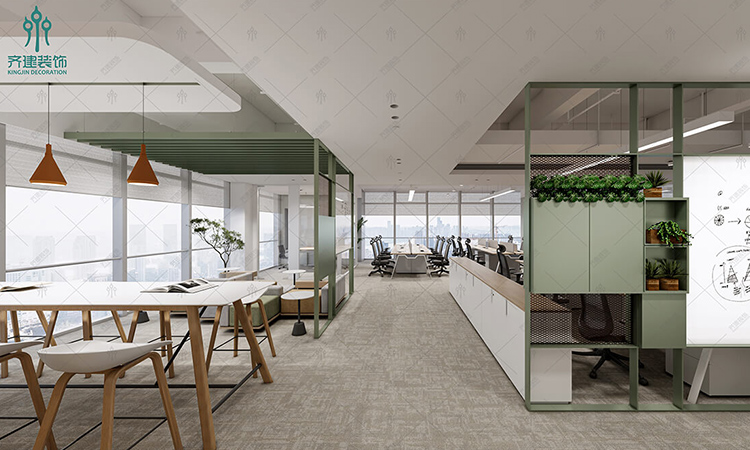 辦公室動線分割區設計效果圖